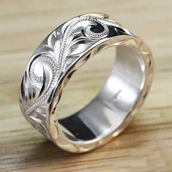 "Wholesale Fever CZ Beautiful Retro Carved Vintage Rings for Women, PD617 - Picture 7 of 9